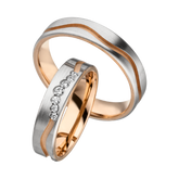 Linden Trauringe / Eheringe Freiburg mit Diamant W/si - 1538/1539